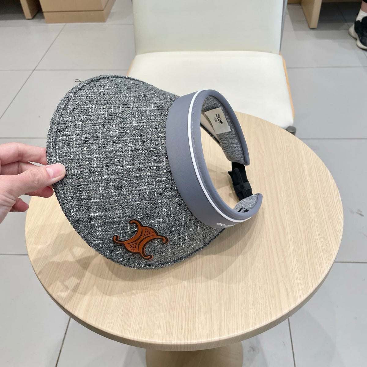 CELINE 25S VISOR HAT MODEL 735320 IN TWEED