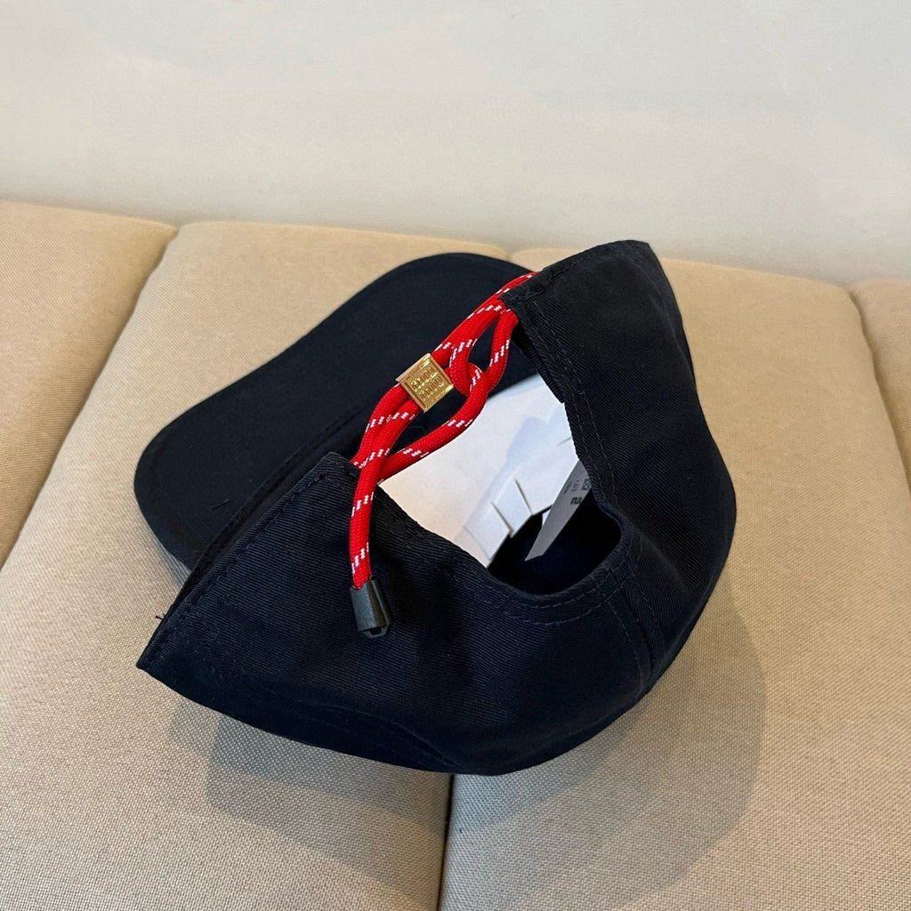 MIU MIU MM BASEBALL CAP IN NAVY BLUE KHAKI FABRIC STYLE 5