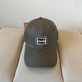 MIU MIU MM BASEBALL CAP IN DARK GREY KHAKI FABRIC STYLE 1